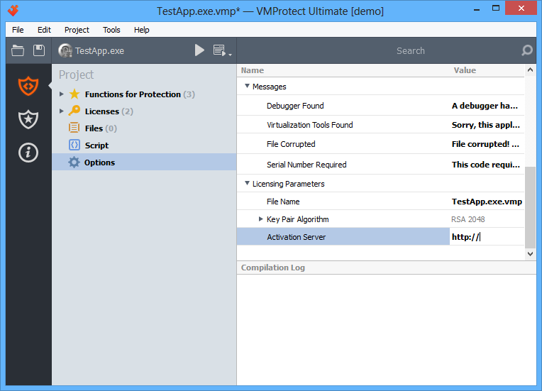 Configuring the activation server